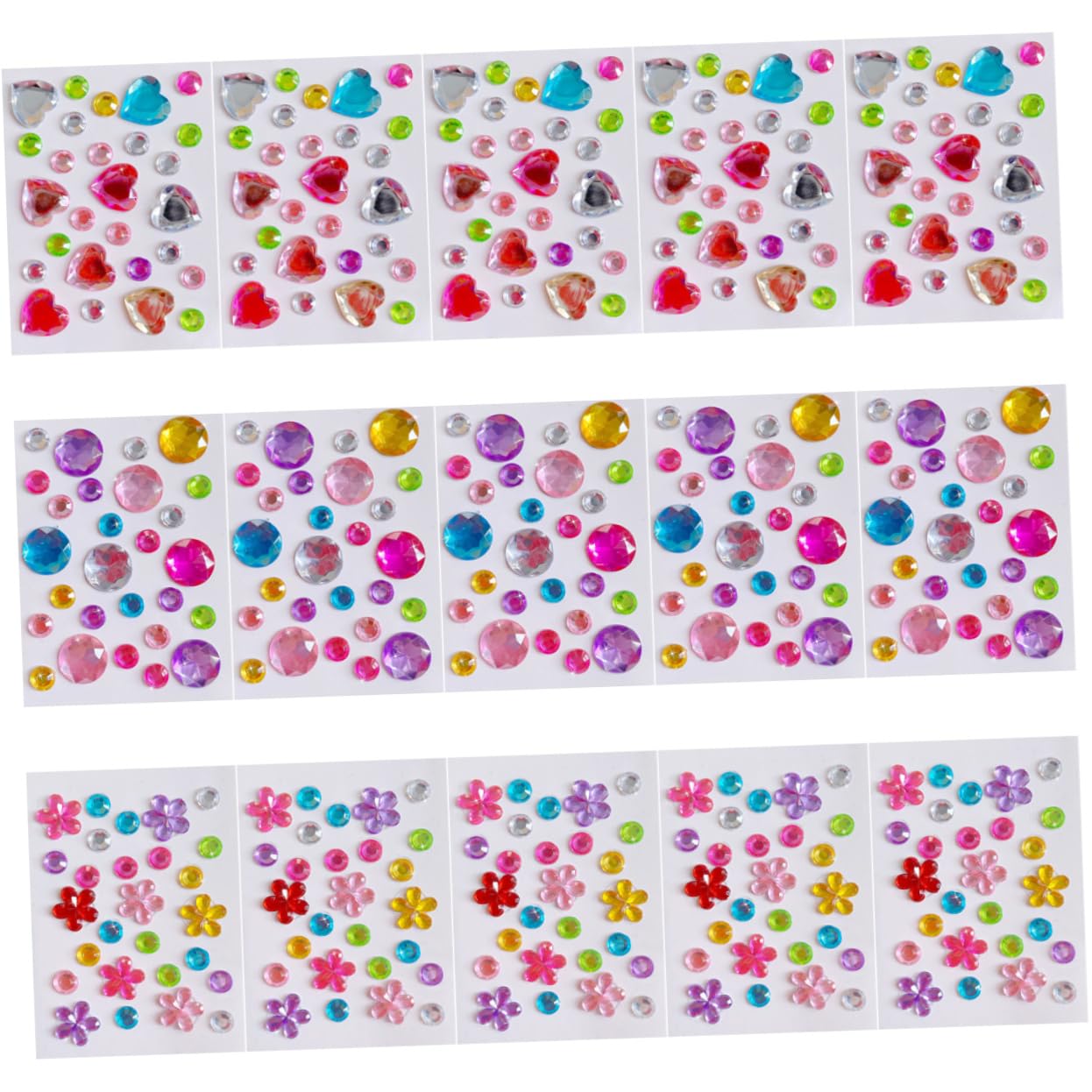 Stickers de gemmes pour récompenses scolaires et projets créatifs enfants