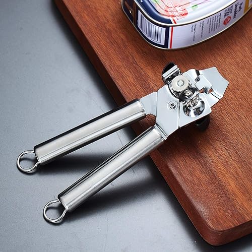 Miniatura 2 de Berglander Abrelatas, abrelatas de acero inoxidable, manual de borde liso, resistente