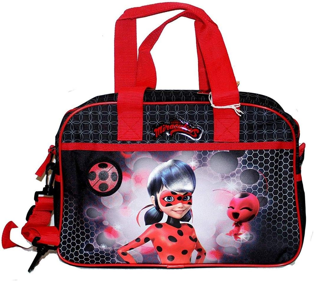 Vadobag Shoulderbag Miraculous Tales Of Ladybug Unisex Kids’ Bag, Red (Black), 12x27x38 centimeters (B x H x T)