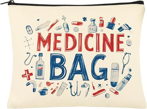Medicine Bag, Travel Medicine Bag | Portable Make Up Zipper Pouch Medicine Storage Bags Organiser | Medication Bags for Travelling for Women Men Style 2