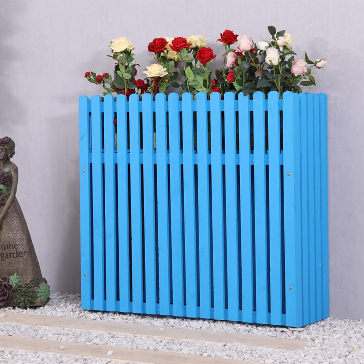Paravent en bois pour climatiseur : cachez votre unité extérieure