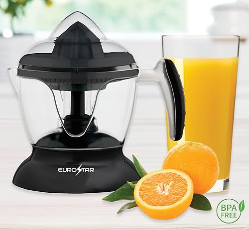 Miniatura 4 de EUROSTAR ECJ600BLACK - Exprimidor eléctrico de cítricos de 25 onzas, color negro