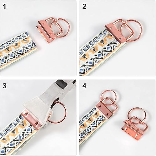 Vista 29 de SPEEDWOX Accesorios para llavero con anillo dividido, juego de correas para manualidades