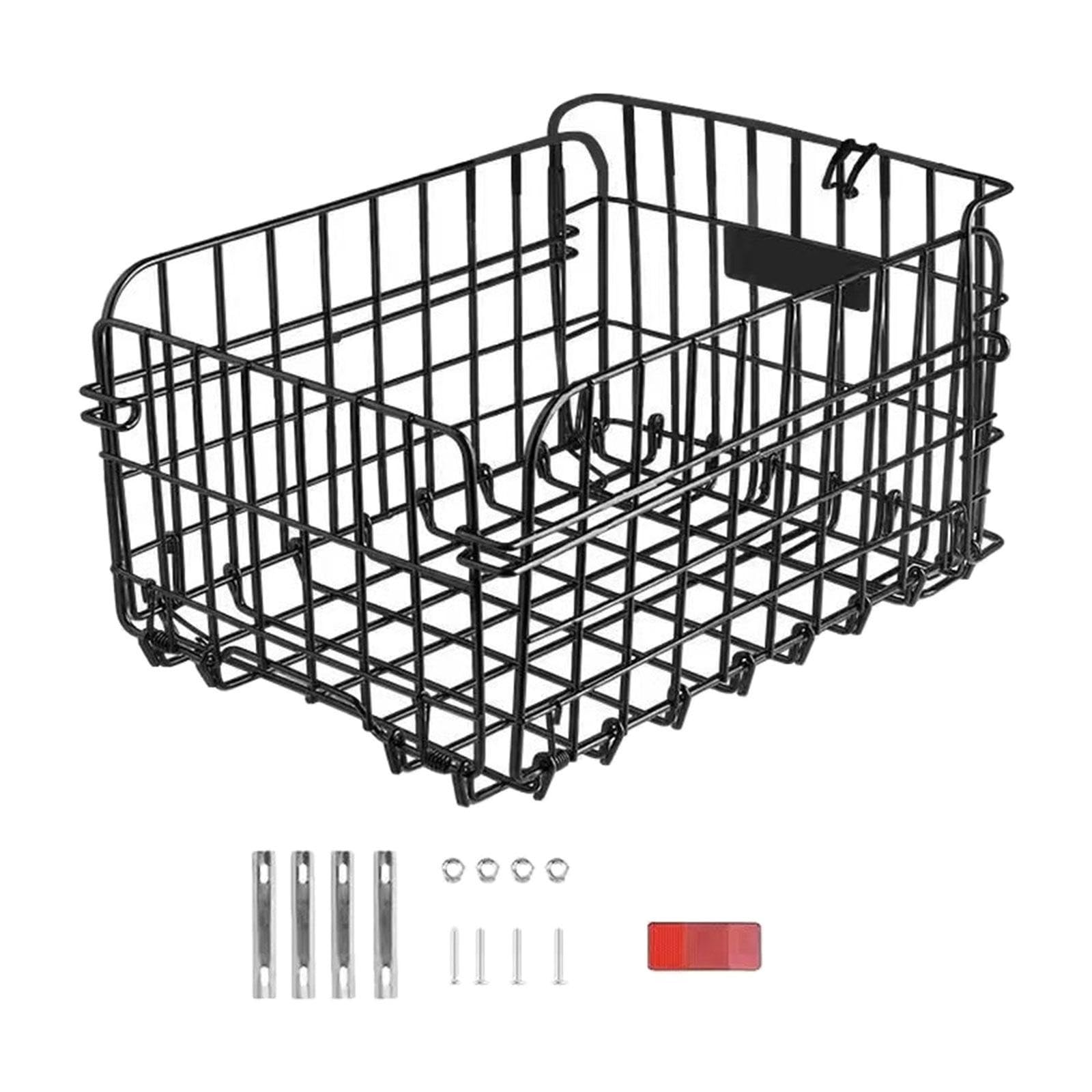 BNF® Folding Rear Bicycle Basket Organizer Metal Wire for Hiking Cycling Shopping-Home & Kitchen-Craft Materials-Metalwork-Woven Wires-image-32