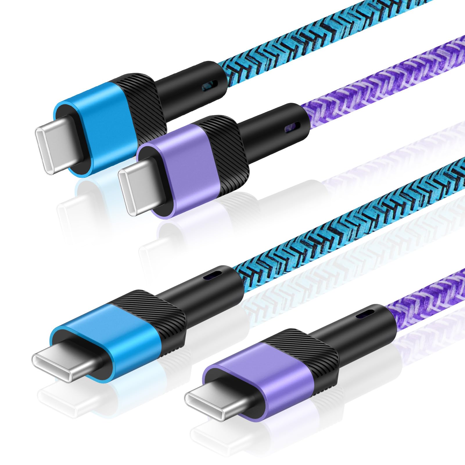USB C Kabel PD,Ladekabel USB c(2Stück 1,83m)USB C auf USB C Schnellladekabel für iPhone 17、16 Pro Max,16 Plus,16E,15 Pro Max,15 Plus,Samsung Galaxy S25 S24 S23 S22 S21 S20 A55 A15 A16 A54 A35 A25 A53