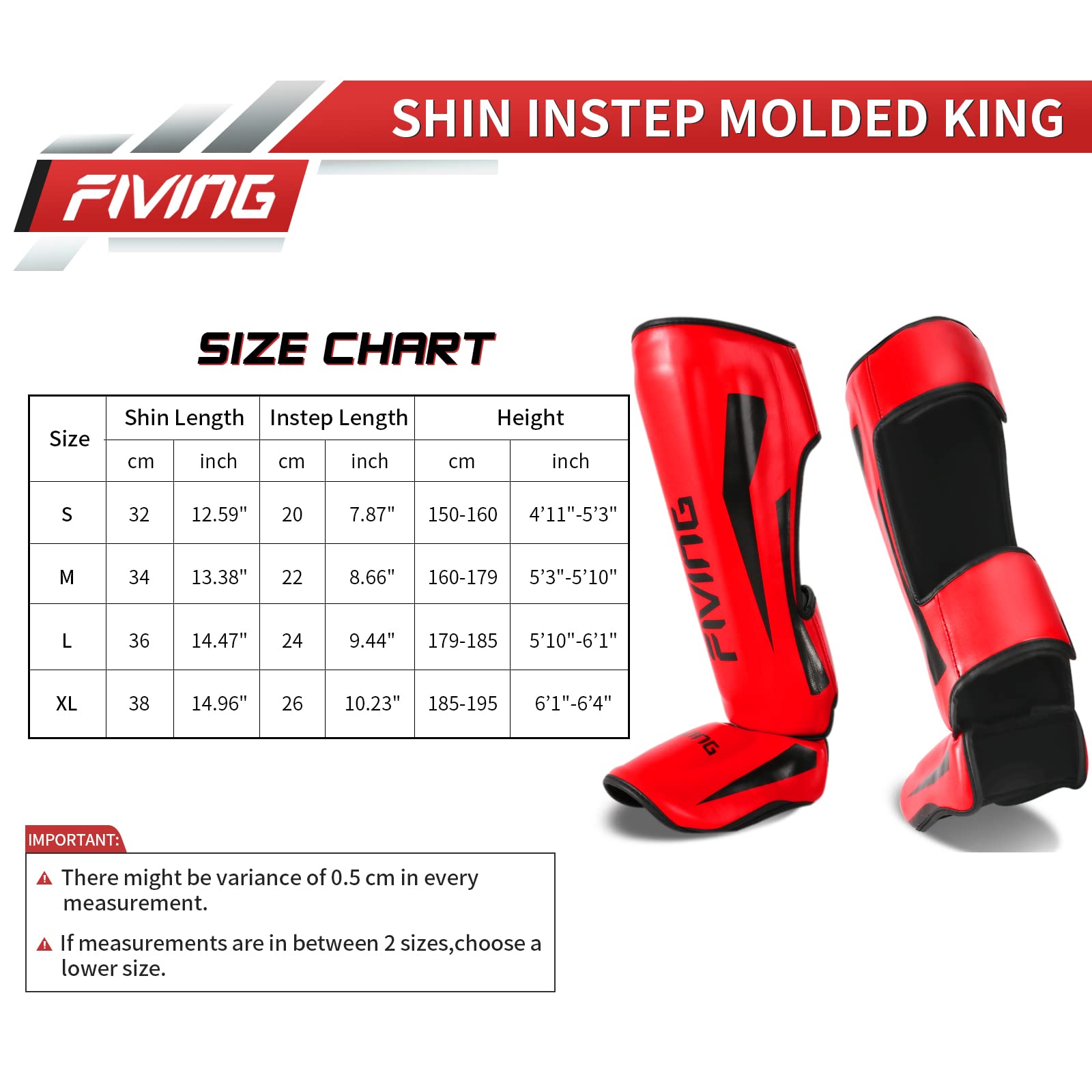 MMA Martial Arts Shin Guards – Padded, Adjustable Muay Thai Leg Guards with Instep Protection for Kickboxing/MMA Training and Sparring – Durable, Professional MMA Equipment