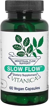 Vitanica Slow Flow, Menstrual Flow Support, Vegan/Vegetarian, 60 Capsules