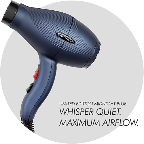 Miniatura 3 de Sam Villa Secador de pelo profesional iónico ligero y silencioso con velocidad y temperatura variables