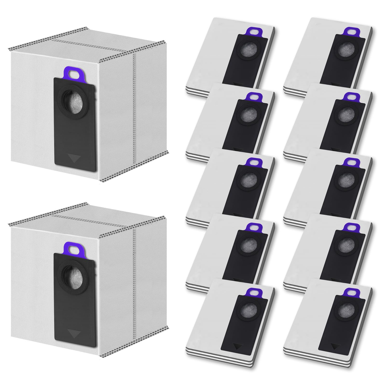 12 Pack Dust Bags Compatible with NARWAL Flow 2 Robot Vacuum