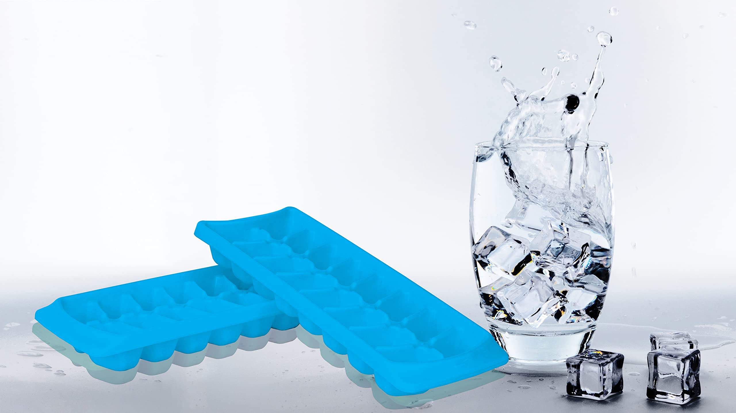 PRINCEWARE Plastic Ice Cube Tray, 2-Pieces,Blue - Image 3 thumbnail