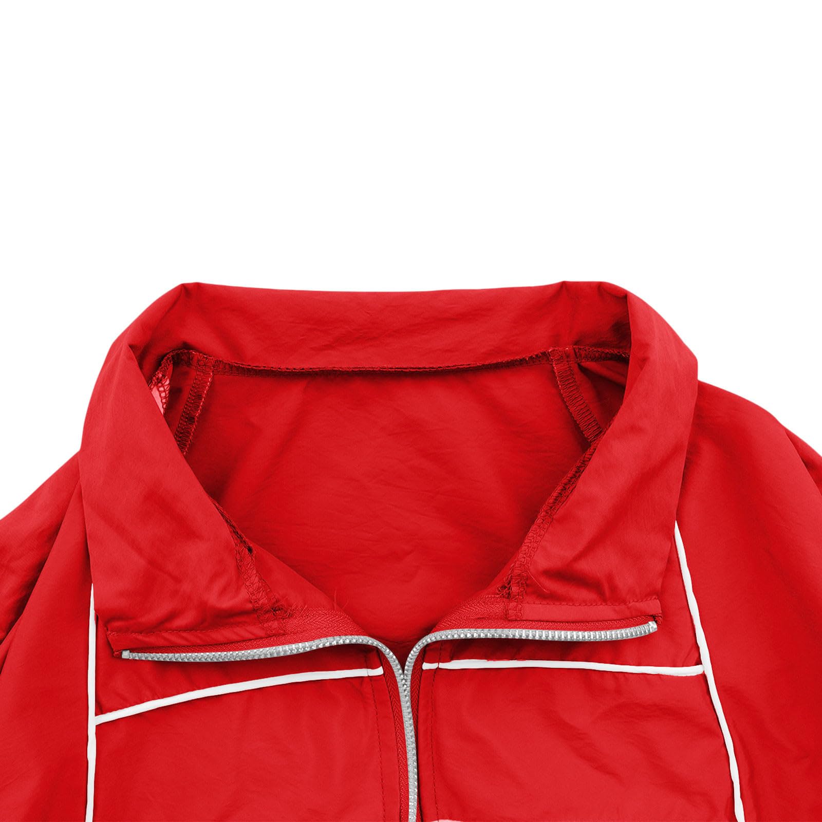 Conjunto deportivo de 2 piezas para mujer, impermeable, con cremallera, manga larga, pantalones cortos con cintura elástica, casual, holgado, para yoga, entrenamiento, deportes, ligero, conjunto