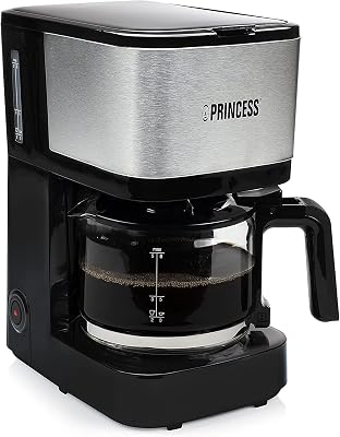 Princess – Macchina da caffè con filtro permanente e caraffa in vetro per 8 tazze