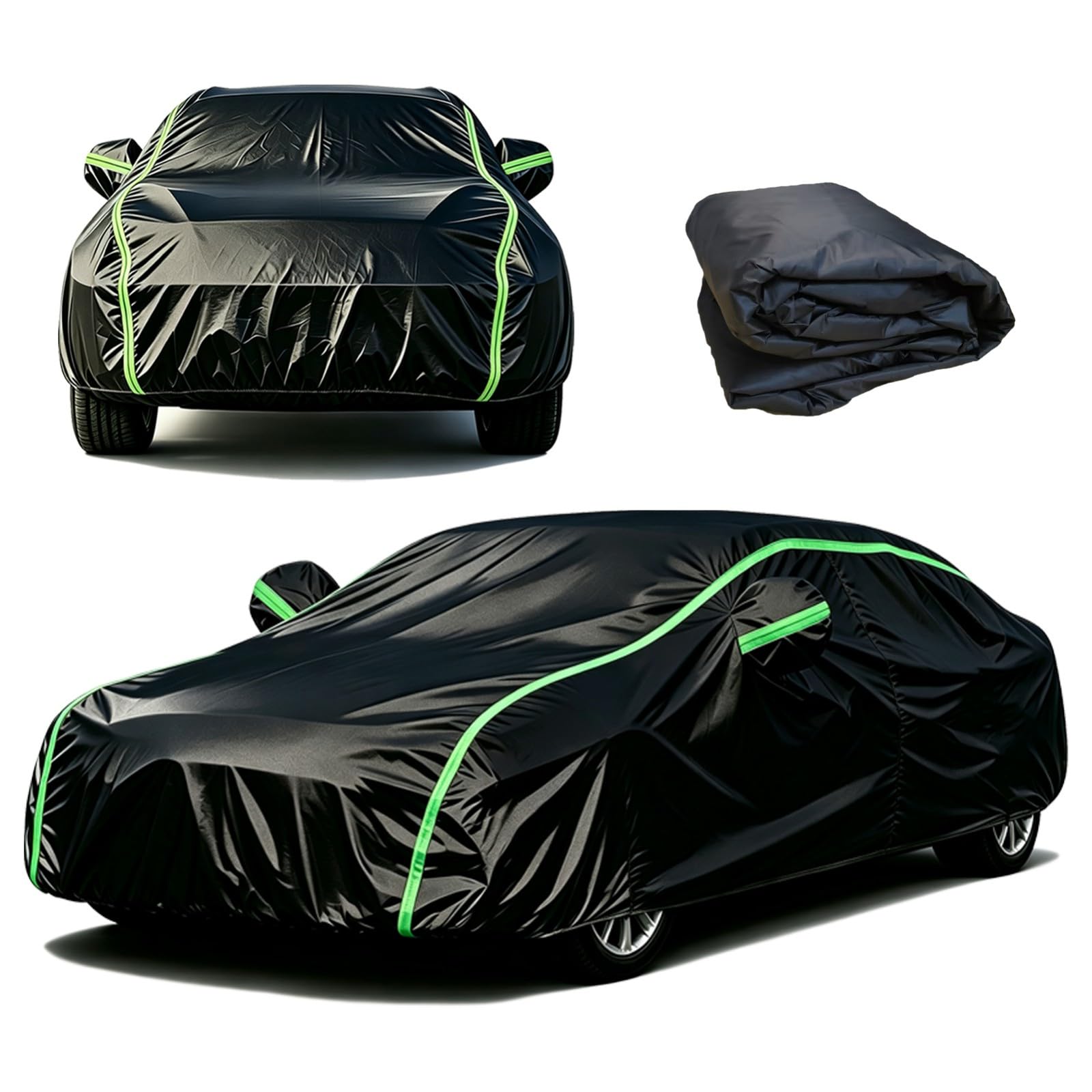 Housse Voiture Exterieur pour T oyota C-HR 2020 2020 - Present | Tissu Oxford Imperméable Protection Toute Saison, Fermeture Éclair Côté Conducteur, Bandes Réfléchissantes Intégrales