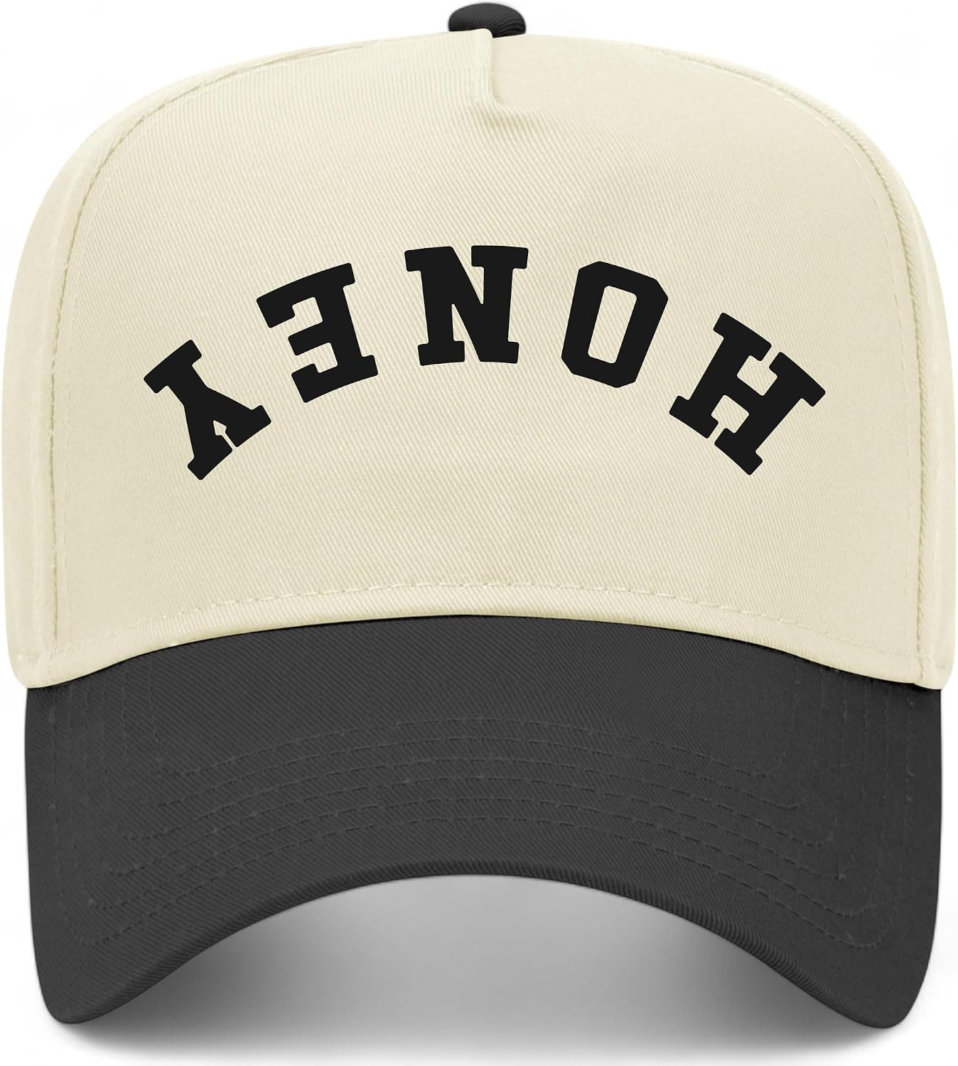 Honey Upside Down Vintage Trucker Hat | Premium Snapback Baseball Hat for Men & Women