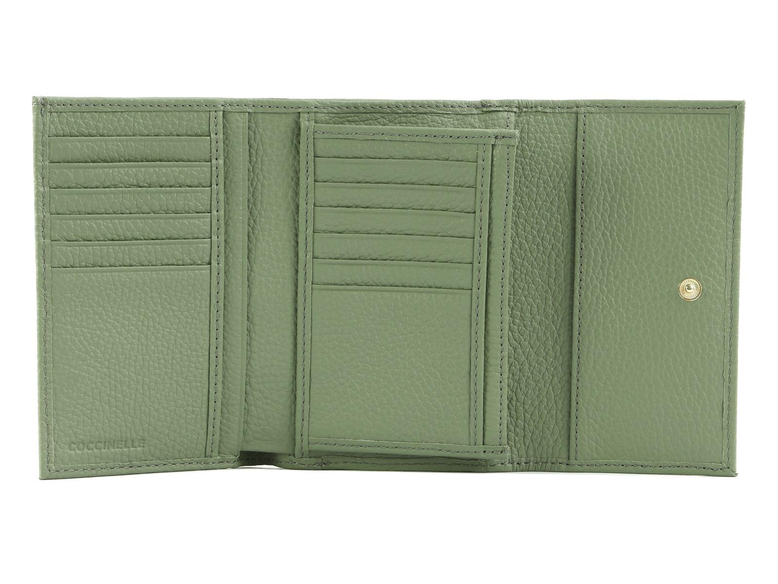 Coccinelle Pelle portafoglio Metallic Soft Wallet Grainy Leather Greenery menta