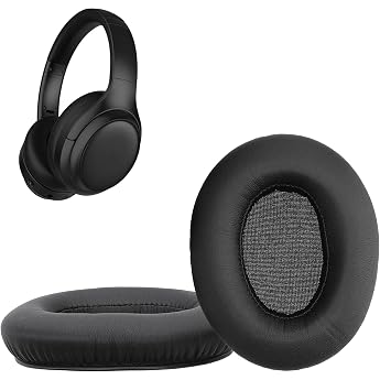kwmobile 2 x Ear Pads for TaoTronics BH060 Ear Pads - Replacement Ear Pads - Headphone Replacement Pads for Over Ear Headphones