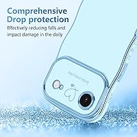 Vista 3 de LCHULLE Funda para iPhone Air para mujeres y niñas, lindo marco ondulado con forma rizada con patrón de corazón de amor, cubierta de protección