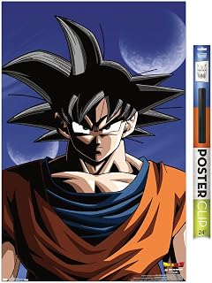 Dragon Ball Z - Goku Wall Poster, 22.375" x 34", Poster & Clip Bundle