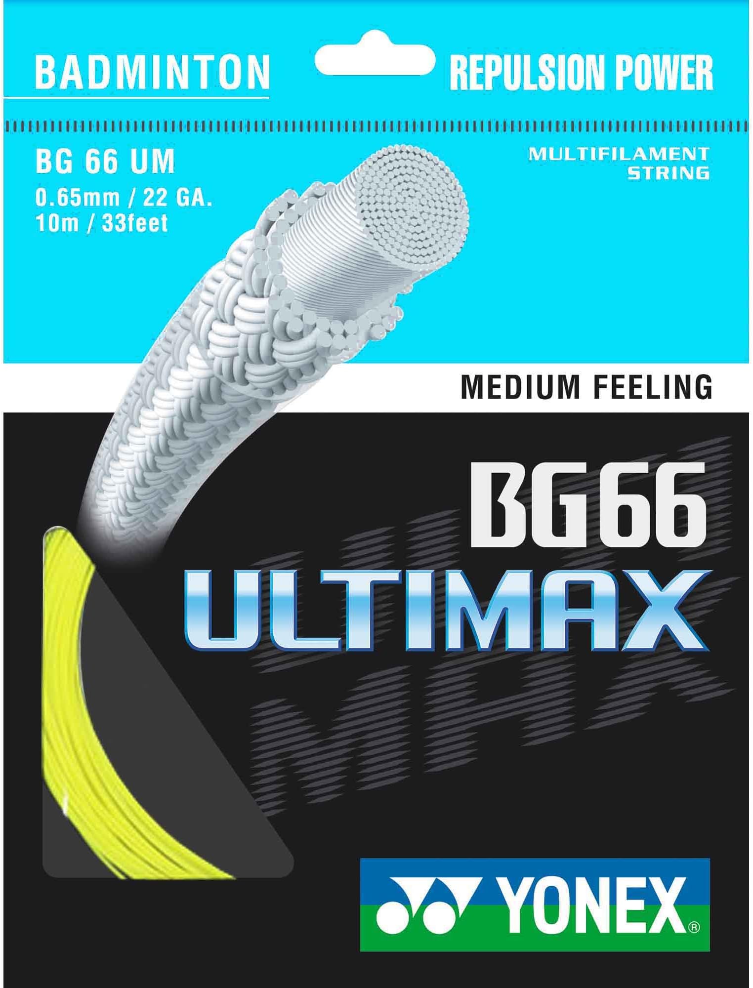 Yonex BG 66 Ultimax Badminton String - Yellow