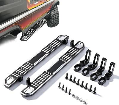 Changor RC Metal Side Pedal, Metal Side Step Board, Rust-proof, Durable