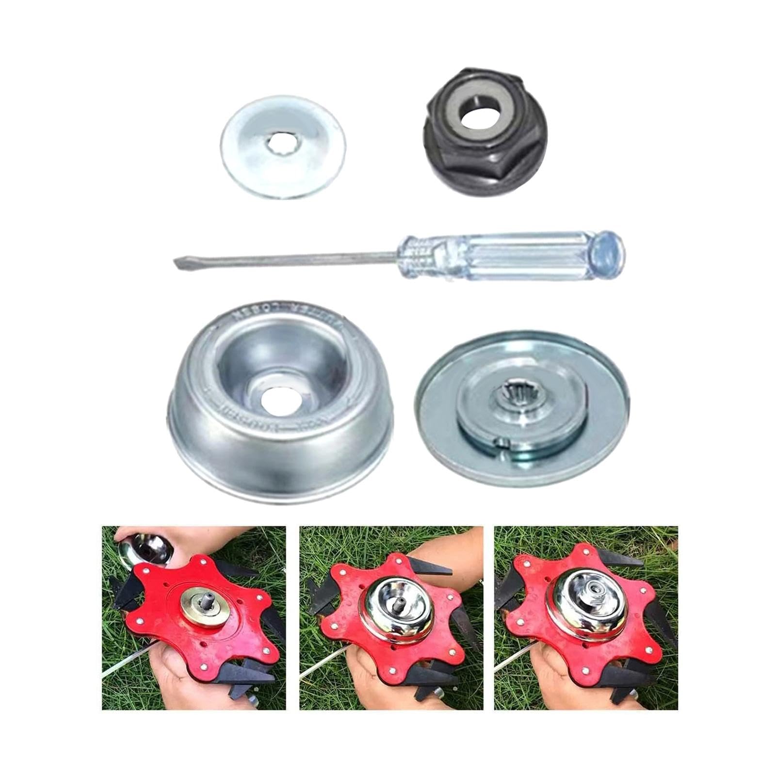 Juego de 5 accesorios universales para cortadora de césped, recortadora de césped, jardinería, accesorios rígidos