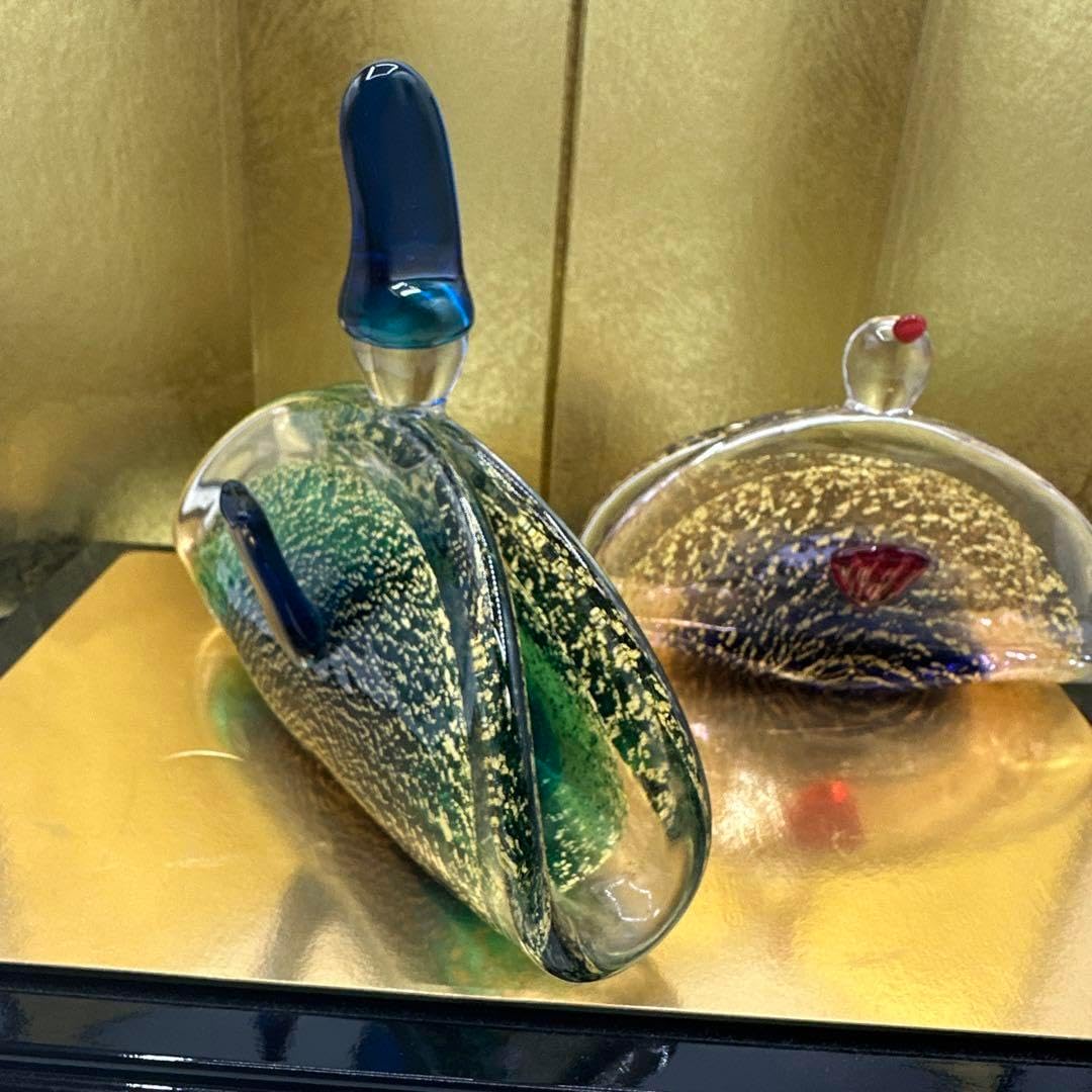 マルティガラス 雛人形オブジェ 近代工芸 マルテイガラス ハンドメイド