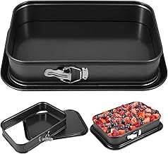 Springform Pan,Non-Stick Cheesecake Baking Pan Metal Square/Rectangle Cake Lock,Making Pan with Removable Loose Base Leak-Proof Bakeware for Home Kitchen DIY Birthday Cake (Rectangle)