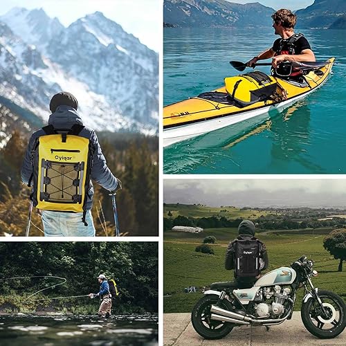 Miniatura 7 de Mochila impermeable Bolsa seca 25L35L55L para kayak, bolsa flotante con cierre enrollable para actividades acuáticas al aire libre
