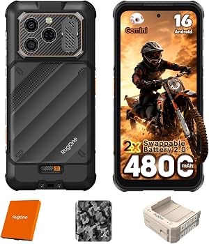 Amazon.com: RUGONE Xever 8 Rugged Phone, Dual 4800mAh, Swappable