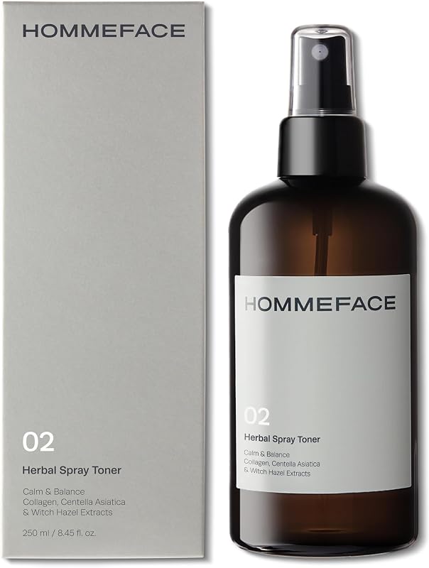 HommeFace Tônico Facial Herbal em Spray para Homens, 250 mL