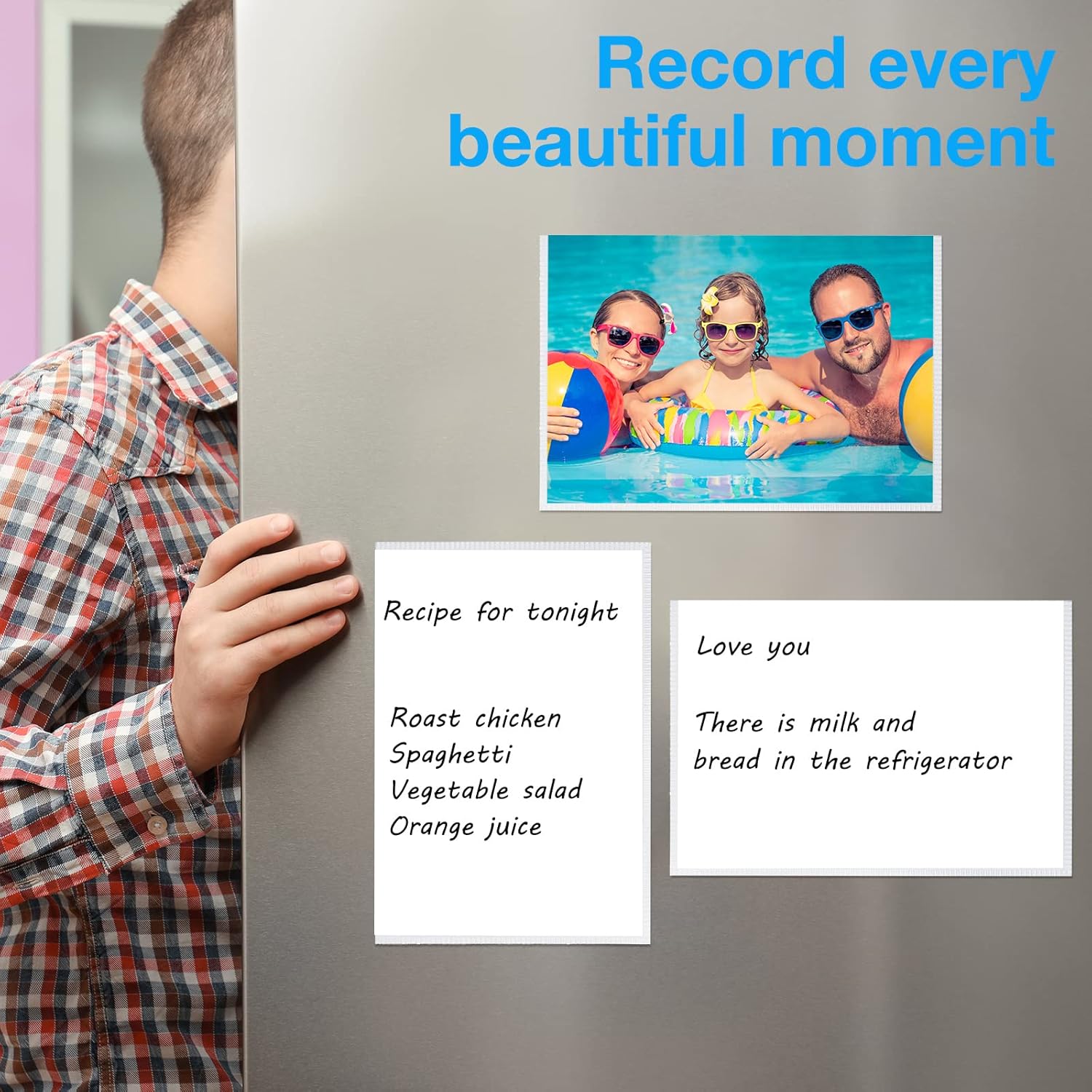 Yunsailing 50 Pack Magnetic Picture Frames Photo Frames for Refrigerator with Clear Pockets for Fridge Kitchen Office Cabinet Magnetic Display Wall(4 x 6 Inch,White)