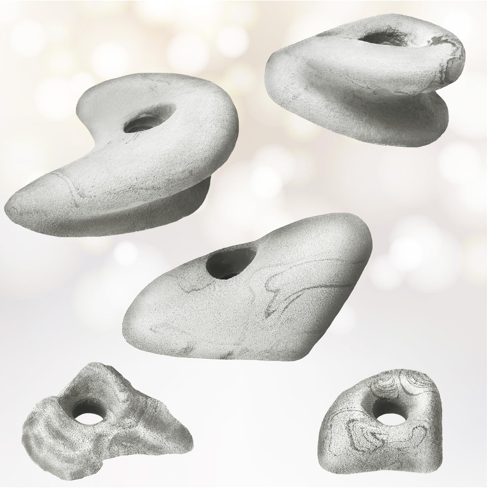 ALPIDEX 60 Klettergriffe | Kletterfläche 4-8 m² | Griffe Größen L, M, S, XS | Starterset | Klettersteine | Klettergriffset