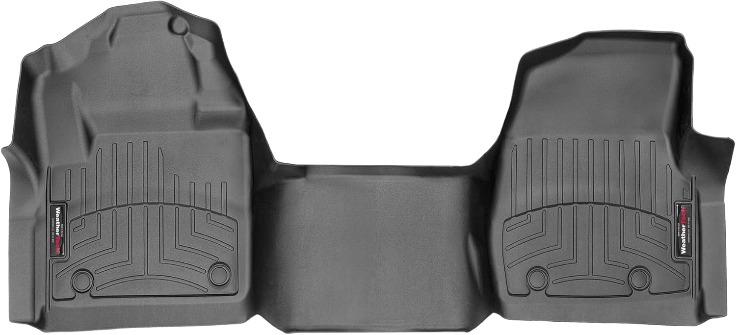 WeatherTech Custom Fit FloorLiners for Ford Super Duty, Super Duty, Super Duty - 1st Row - Over The Hump (4410281), Black