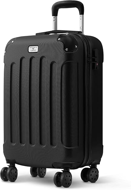 LUGG 20 Inch Skywander Lightweight Travel Cabin Bag - Carry On Approved Suitcase, ABS Shell Protection, Water Resistant & Safe Locking System - Easyjet Overhead Compliant (56x23x38cm)