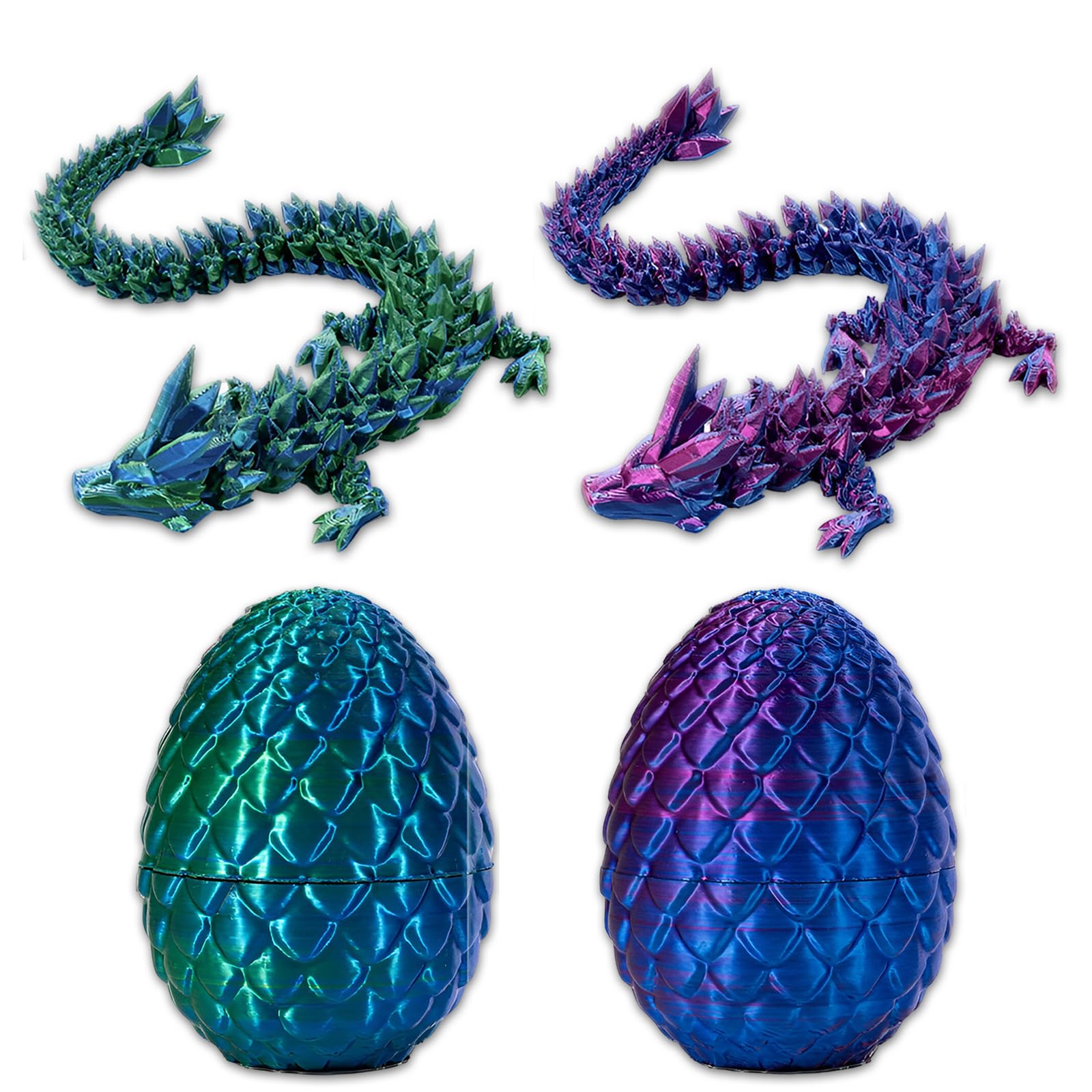 Dragón impreso en 3D, huevos de Pascua para niños, amantes de los dragones, oficinas, casas y juguetes de escritorio