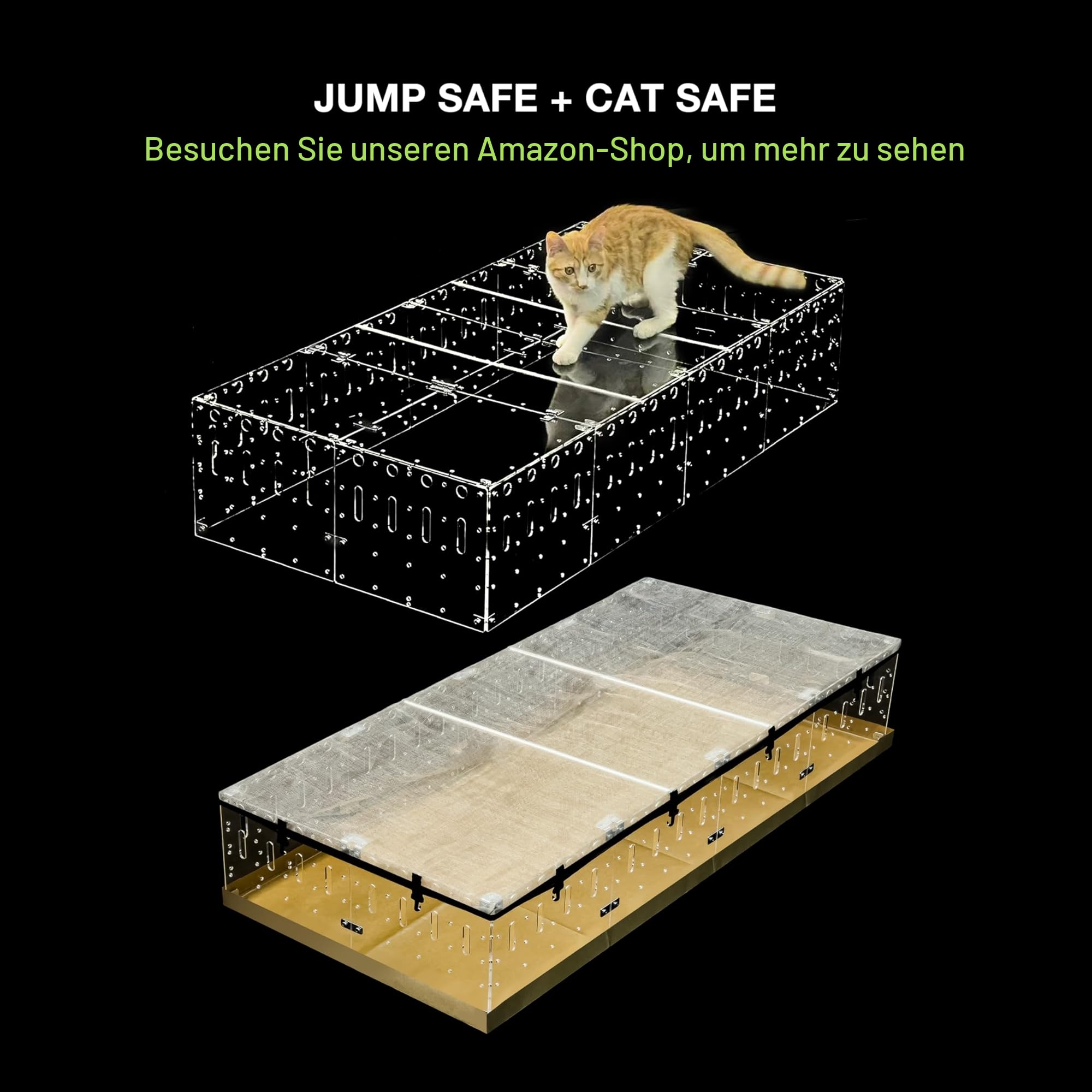 GuineaLoft™ Acrylic Cage (Modell-A) – Großer 1,2×0,6m offener Käfig für Meerschweinchen, Kaninchen, Wachteln, Igel, umherstreifende Kleintiere, DIY erweiterbar – Besuchen Sie den Guinea Loft Store