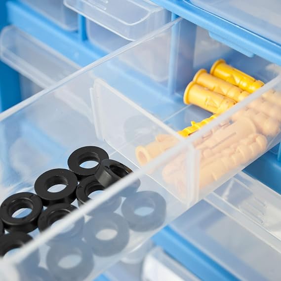 TekBox DIY Storage Organiser Craft Box Cabinet (Mixed Drawers and Tubs)