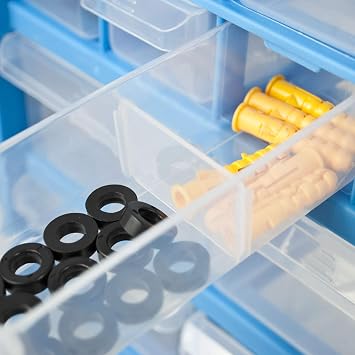 TekBox DIY Storage Organiser Craft Box Cabinet (Mixed Drawers and Tubs)