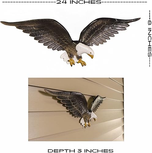 Miniatura 3 de Color Wall Eagle, 24 pulgadas, negro