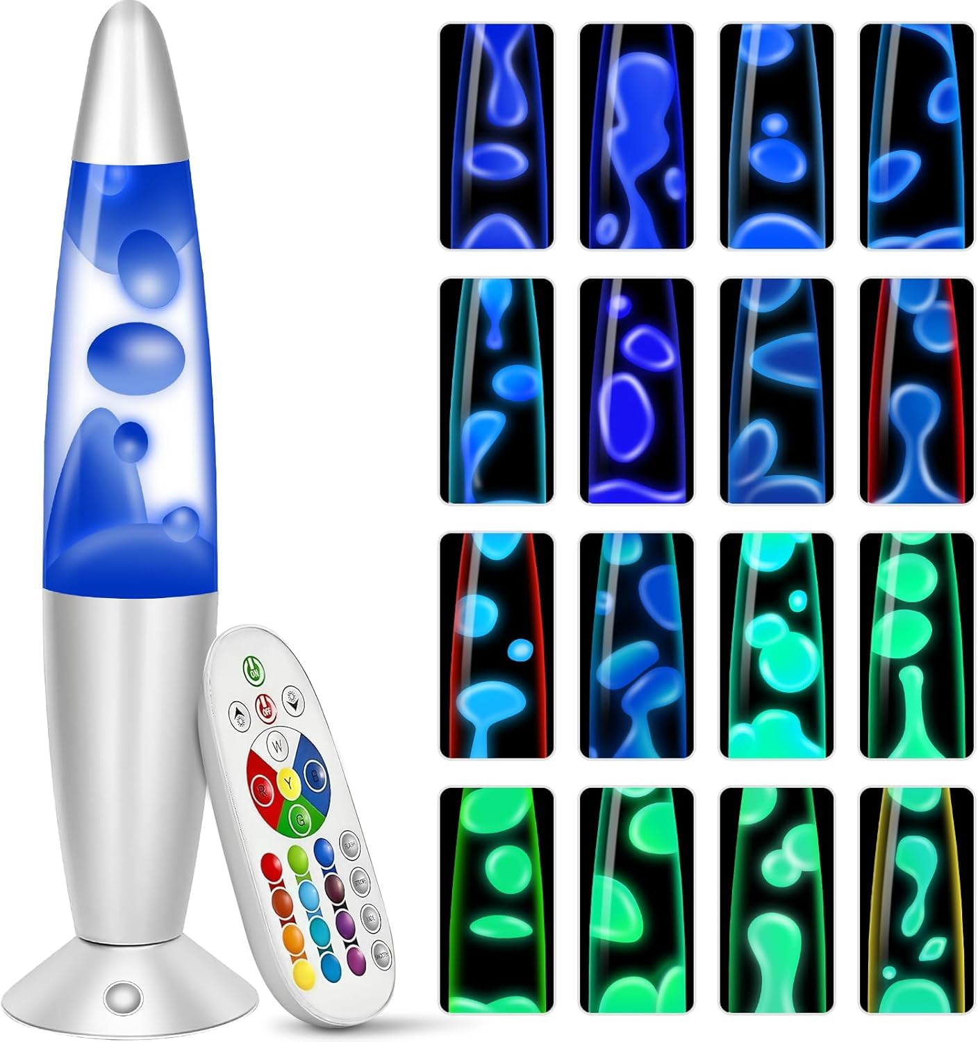 Mood Lamp, Liquid Motion Lamps Night Lamp– 17 Colour Changing Motion Desk Decor for Stress Relief & Focus, with Remote Control, Handcrafted Kinetic Art for Relaxing/Office/Gift
