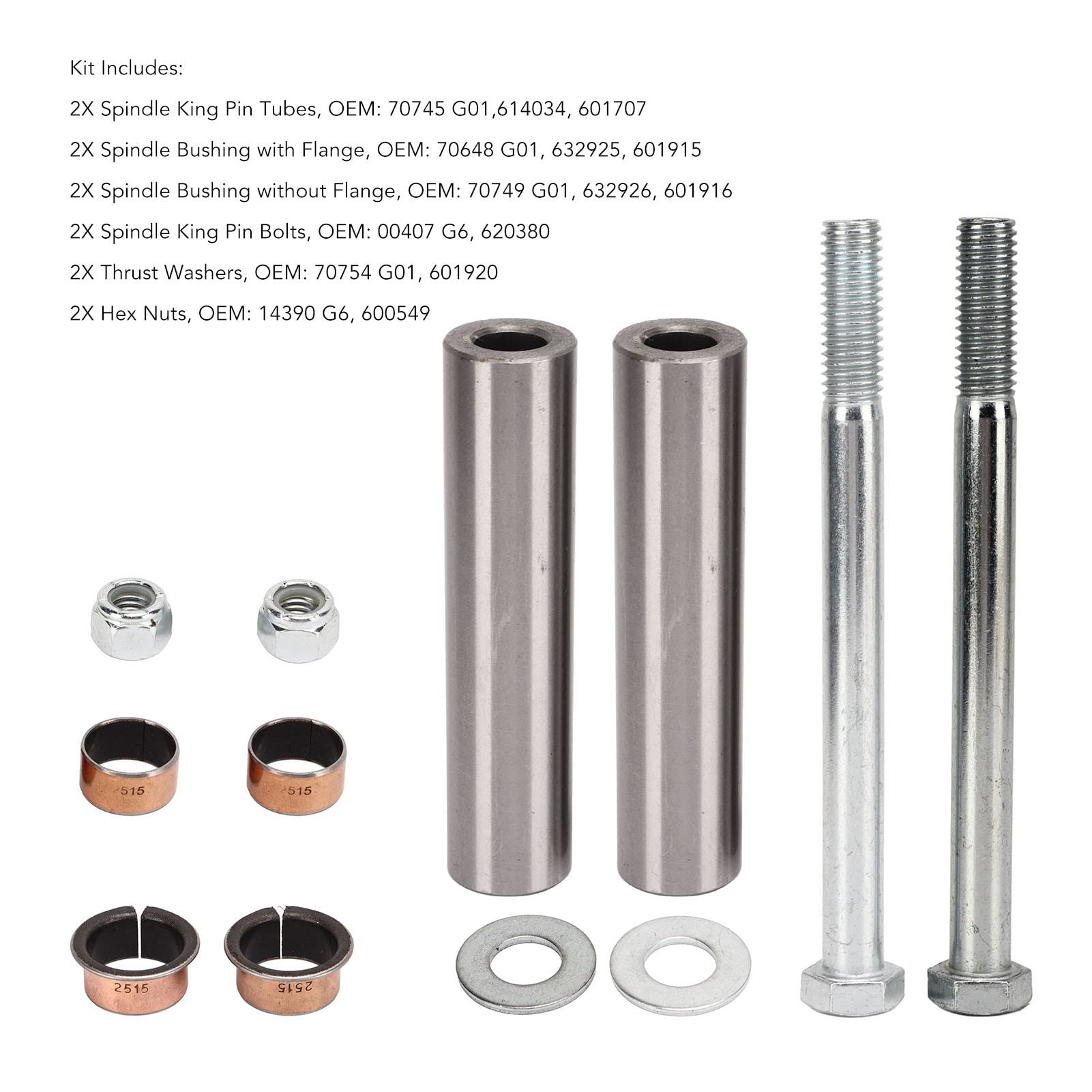 アクセサリー IX-KING King Pin Repair Kit, Cart Spindle Assembly Repair Kit 70745