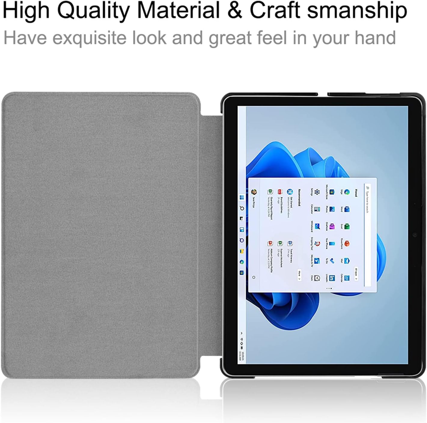 Compatible with Case for Microsoft Surface Pro 8 Tablet, Ultra Slim Lightweight TPU Silicone Soft Shell Magnetic Cover Case with Stand Tablet case (Dark Green)