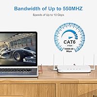 Vista 5 de Cables de conexión Cat6 de 3 pies (paquete de 6), cable Ethernet Cat 6, cable CCA de 24 AWG, red UTP, cable de Internet, compatible con PC, laptop