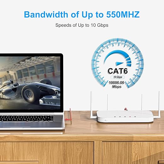 Cable de red Cat6 UTP 20 pies (6 unidades) con bridas - ecjtu miniatura 5