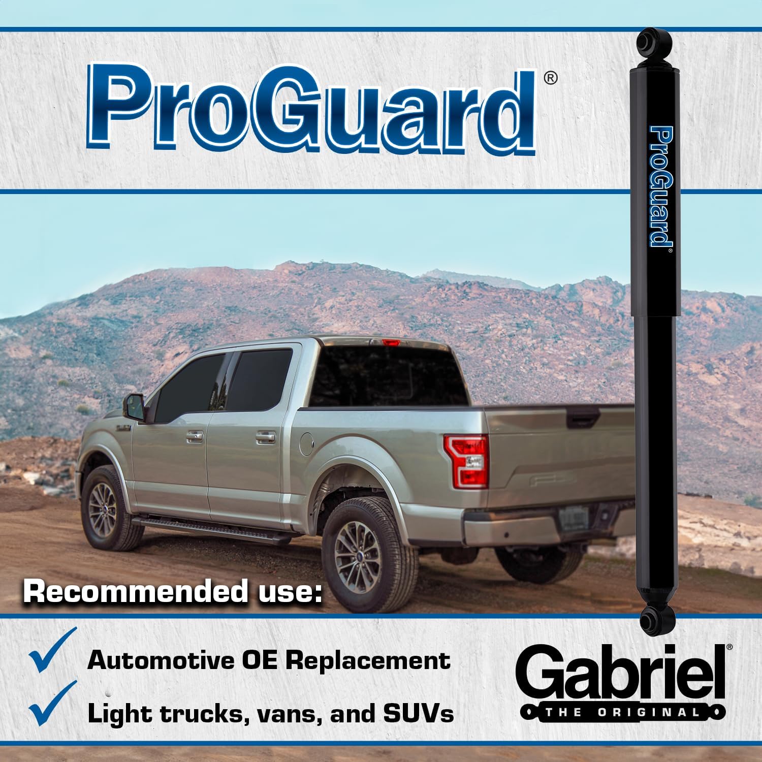 Gabriel 61675 ProGuard Rear Shocks fits Cadillac Escalade, ESV, EXT; Chevrolet Avalanche, 1500, 2500; Suburban, Tahoe; GMC Yukon; Yukon XL 1500; Yukon XL 2500 (1 Pack)