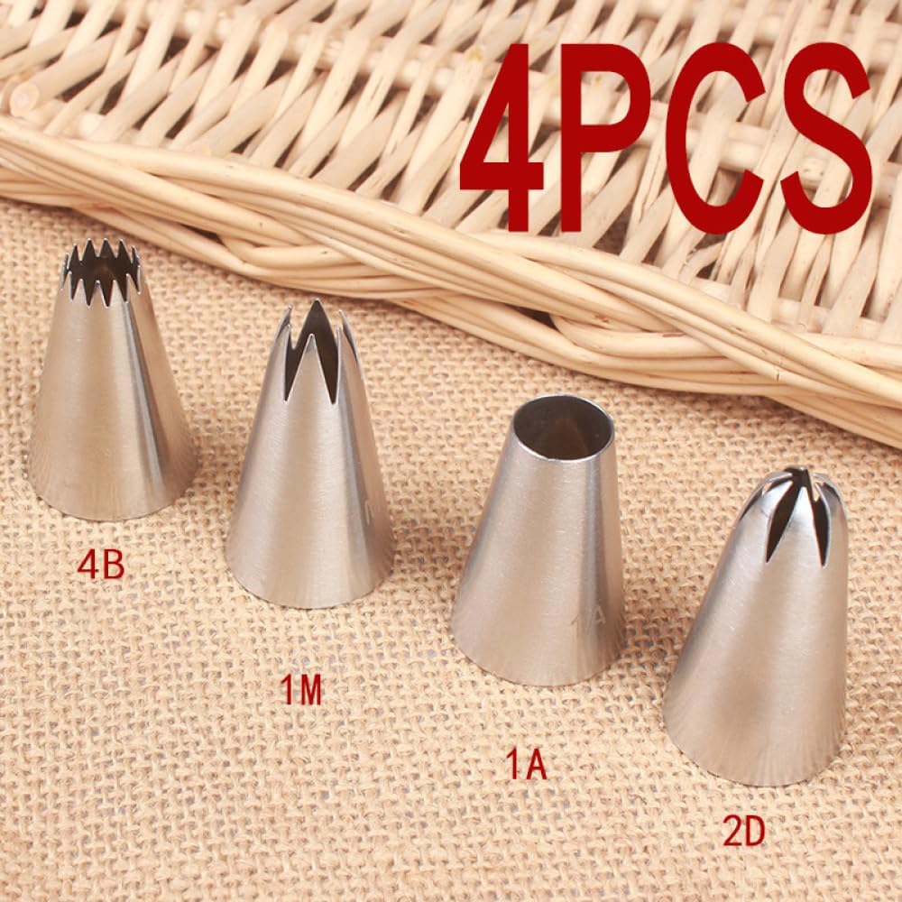 Baking Supplies Stainless Steel Pastry Nozzle Icing Piping Nozzle Baking Pastry Tips Cupcake Cake Decorating Tools Cake Decorating Tips Set