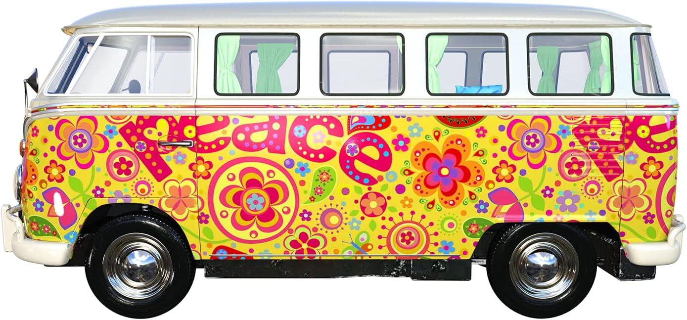 SP12680 Hippie Van 2 Groovy Car 60s Woodstock Cardboard Cutout Standee Standup