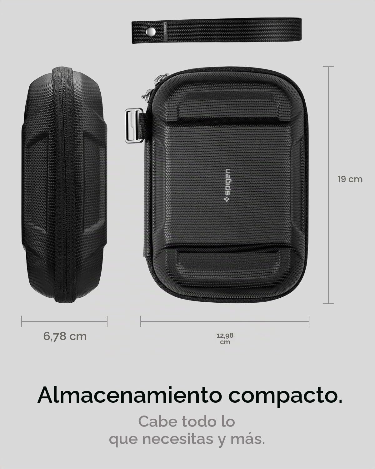 Spigen Rugged Armor Pro Estuche de Viaje Organizador de Cables - Negro