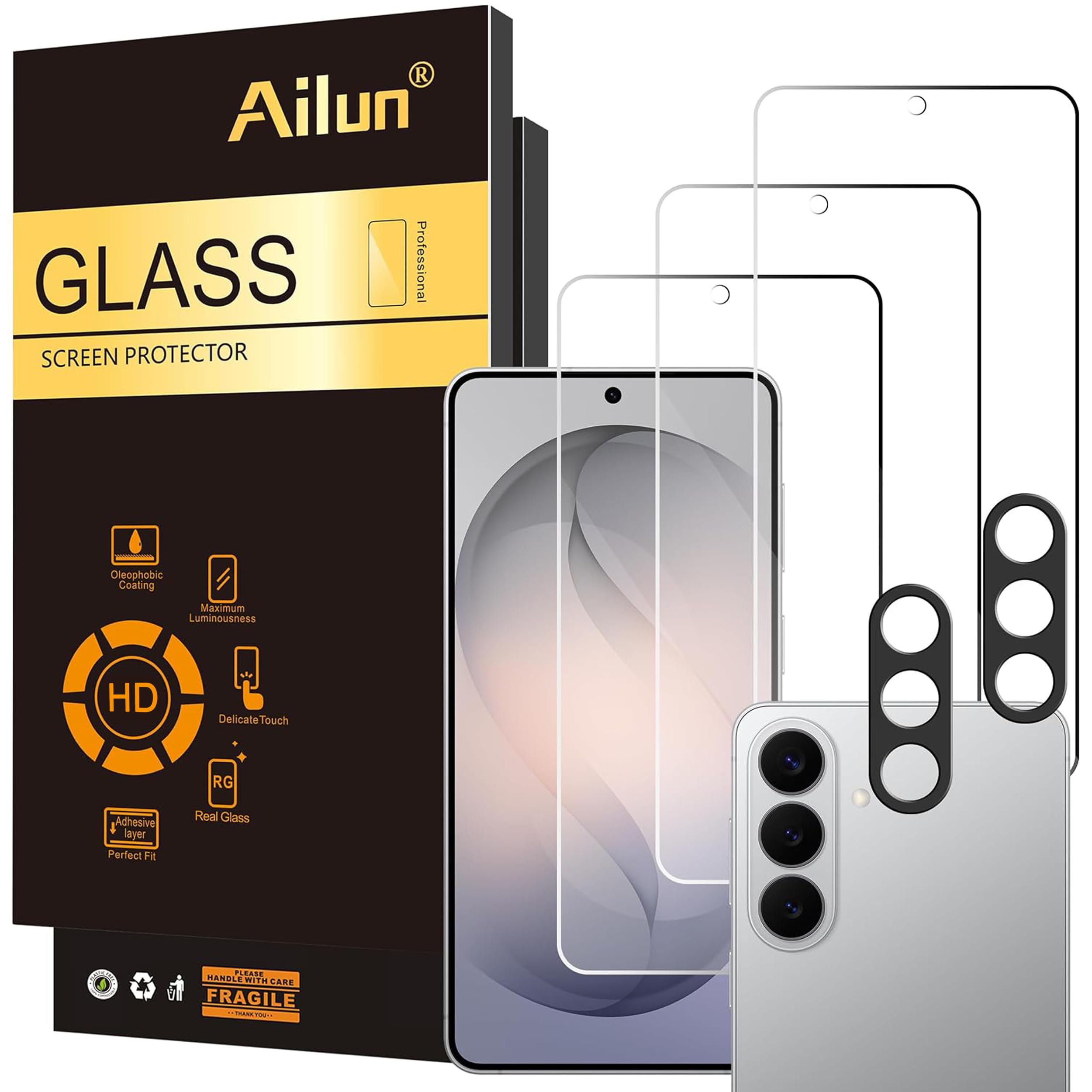 Ailun Screen Protector + Camera Lens Protector for Galaxy S26+ / S26 Plus