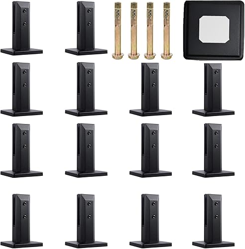 Abrazadera de barandilla de vidrio, 14 piezas, abrazadera de vidrio de acero inoxidable 304, abrazadera de espiga para valla de piscina, para